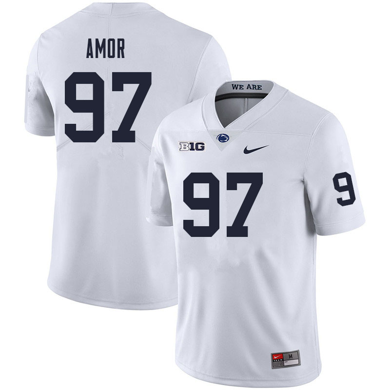 NCAA Nike Men's Penn State Nittany Lions Barney Amor #97 College Football Authentic White Stitched Jersey WAK3598CY